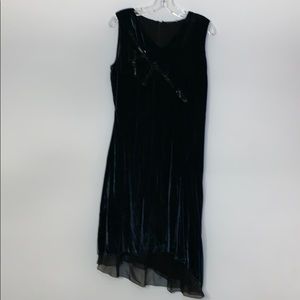 Elie Tahari Crushed Velvet Beaded Dress #W0006